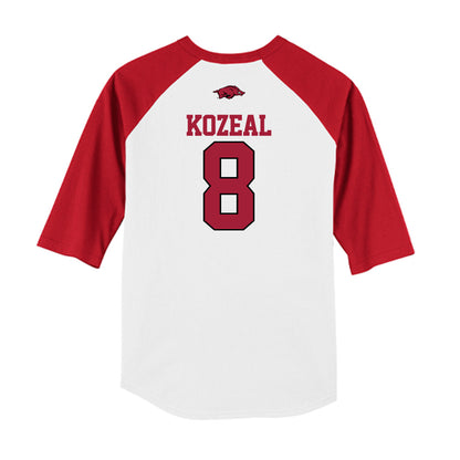 Arkansas - NCAA Baseball : Camden Kozeal - USA Raglan Shirt-1