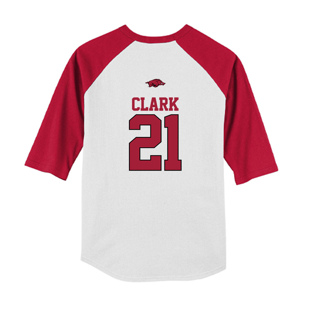 Arkansas - NCAA Baseball : Brenton Clark - USA Youth Raglan T-Shirt-1