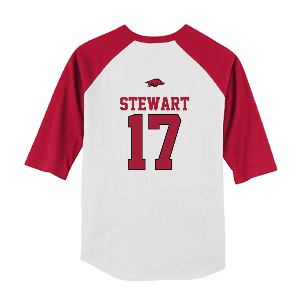 Arkansas - NCAA Baseball : Zack Stewart - USA Youth Raglan T-Shirt-1