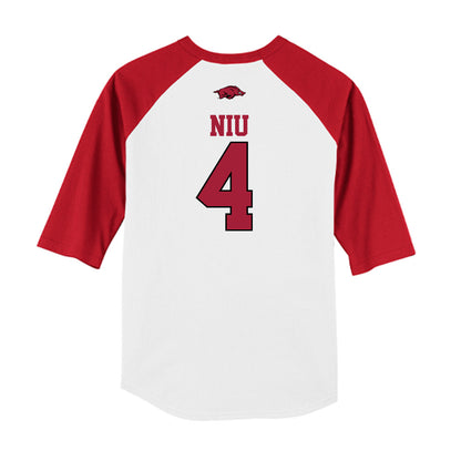 Arkansas - NCAA Baseball : Maika Niu - USA Raglan Shirt-1