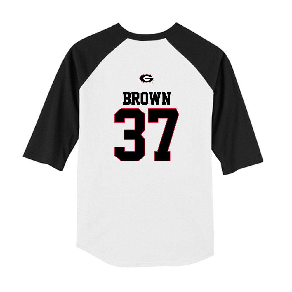 Georgia - NCAA Baseball : Zachary Brown - USA Raglan Youth Raglan T-Shirt-1