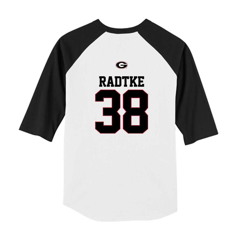 Georgia - NCAA Baseball : DJ Radtke - USA Raglan Youth Raglan T-Shirt-1