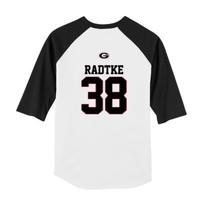 Georgia - NCAA Baseball : DJ Radtke - USA Raglan Youth Raglan T-Shirt-1