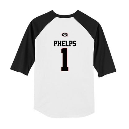 Georgia - NCAA Baseball : Tre Phelps - USA Raglan Youth Raglan T-Shirt-1