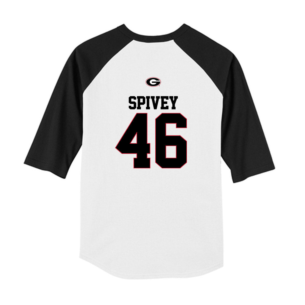 Georgia - NCAA Baseball : Logan Spivey - USA Raglan Youth Raglan T-Shirt-1