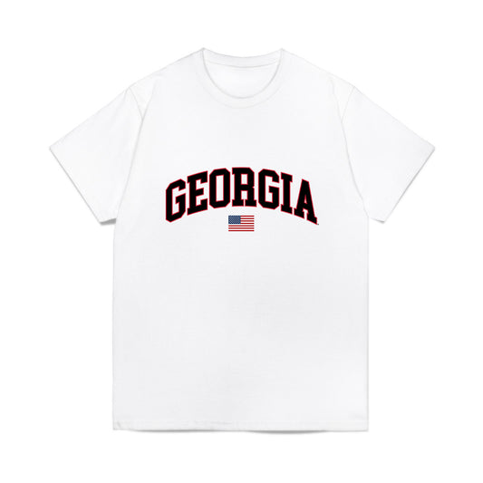 Georgia - NCAA Baseball : Christian Mracna - USA Raglan Comfort Colors T-Shirt-0