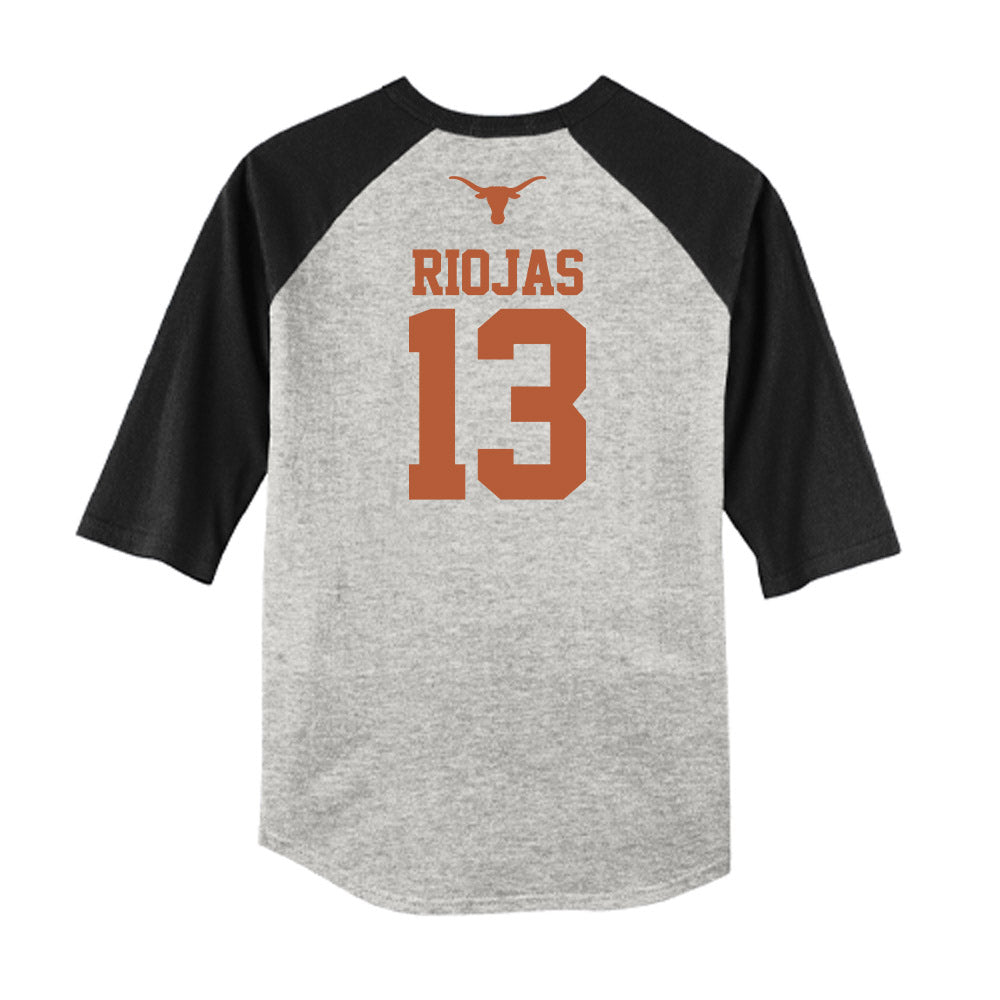 Texas - NCAA Baseball : Ruger Riojas - USA Raglan Raglan Shirt-1
