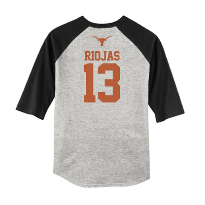 Texas - NCAA Baseball : Ruger Riojas - USA Raglan Raglan Shirt-1