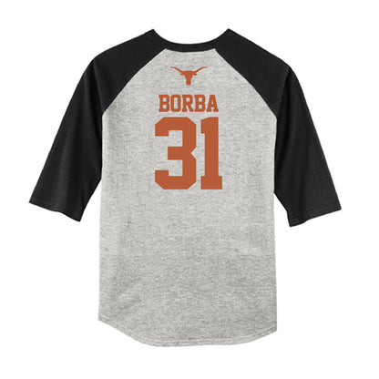 Texas - NCAA Baseball : Casey Borba - USA Raglan Raglan Shirt-1