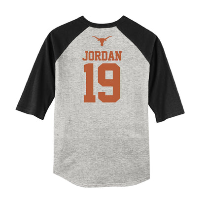 Texas - NCAA Baseball : Donovan Jordan - USA Raglan Raglan Shirt-1