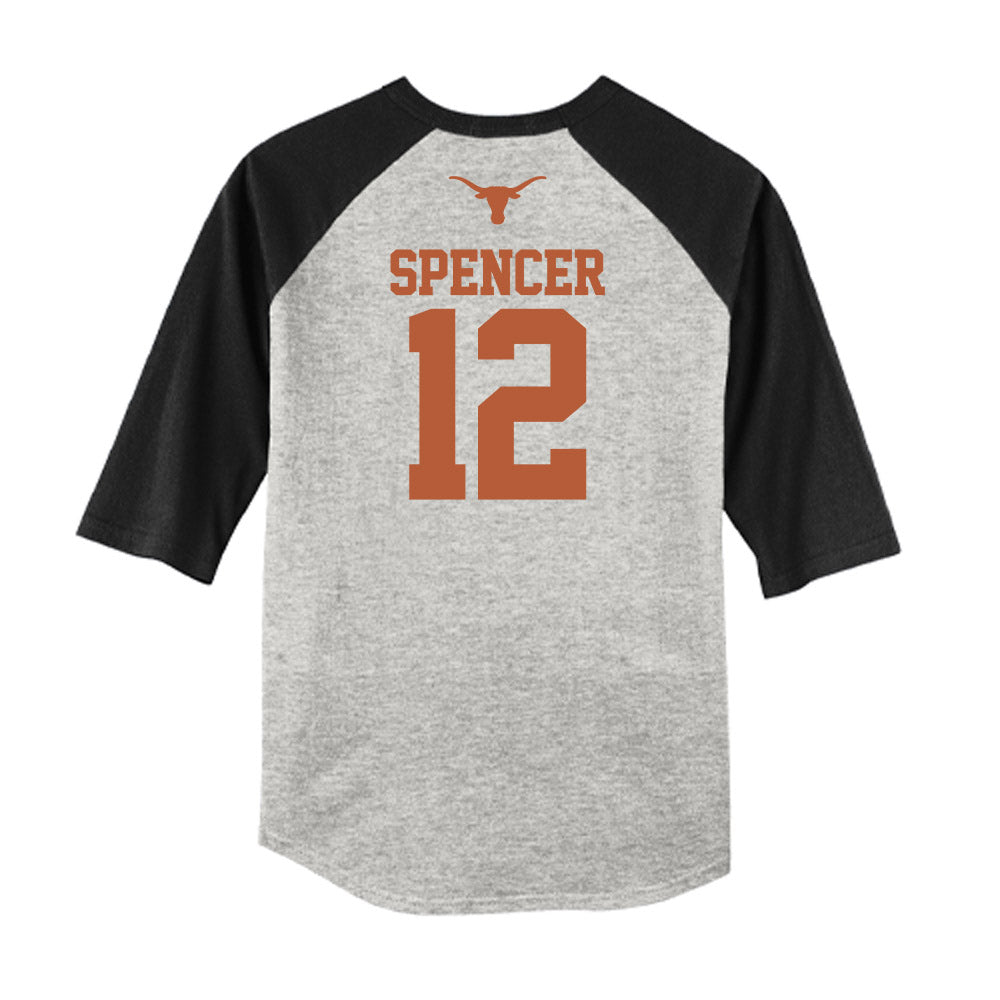 Texas - NCAA Baseball : Jared Spencer - USA Raglan Raglan Shirt-1