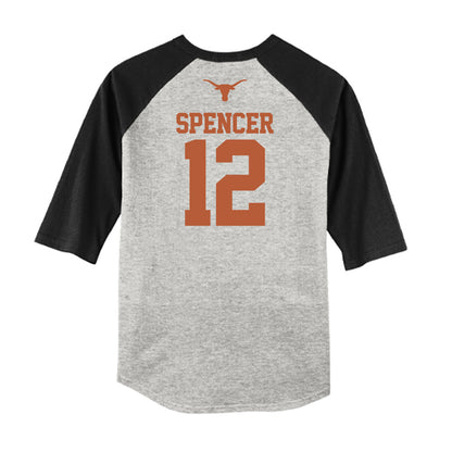 Texas - NCAA Baseball : Jared Spencer - USA Raglan Raglan Shirt-1