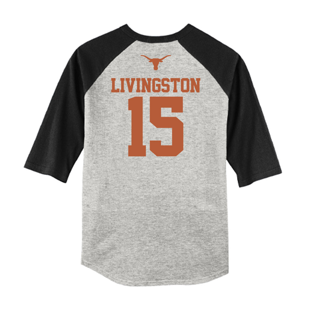 Texas - NCAA Baseball : Josh Livingston - USA Raglan Raglan Shirt-1