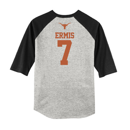 Texas - NCAA Baseball : Andrew Ermis - USA Raglan Raglan Shirt-1