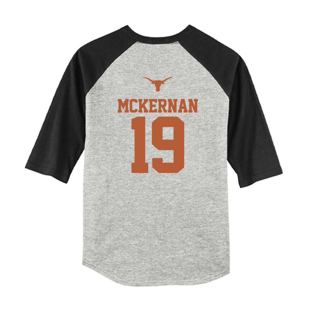 Texas - NCAA Baseball : Jack Mckernan - USA Raglan Youth Raglan T-Shirt-1