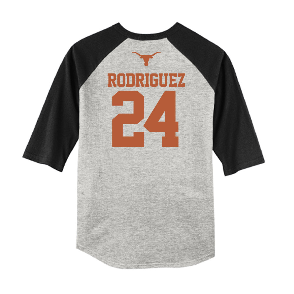 Texas - NCAA Baseball : Adrian Rodriguez - USA Raglan Raglan Shirt-1
