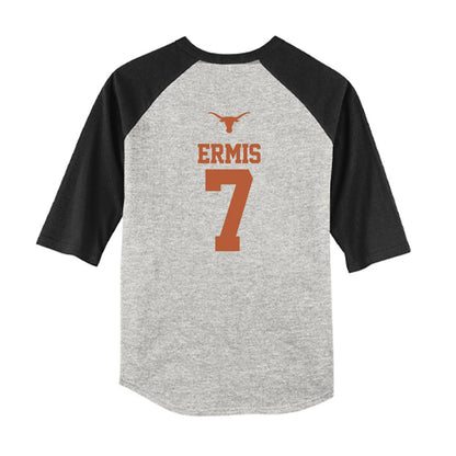 Texas - NCAA Baseball : Andrew Ermis - USA Raglan Youth Raglan T-Shirt-1