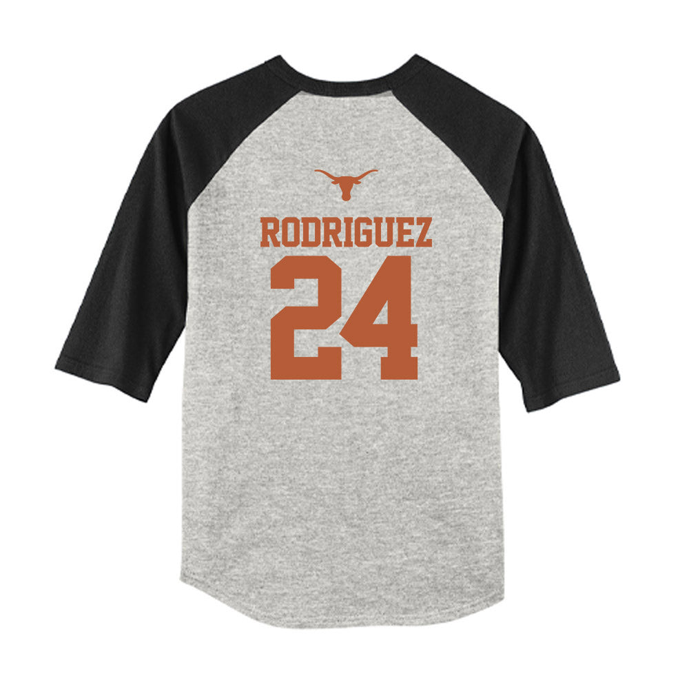 Texas - NCAA Baseball : Adrian Rodriguez - USA Raglan Youth Raglan T-Shirt-1