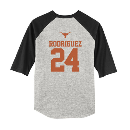 Texas - NCAA Baseball : Adrian Rodriguez - USA Raglan Youth Raglan T-Shirt-1