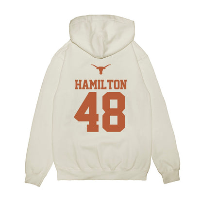 Texas - NCAA Baseball : Hudson Hamilton - USA Raglan Premium Hooded Sweatshirt-1