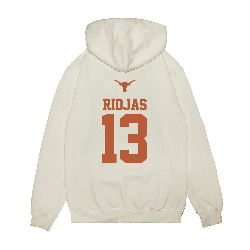 Texas - NCAA Baseball : Ruger Riojas - USA Raglan Premium Hooded Sweatshirt-1