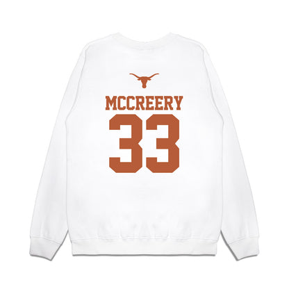 Texas - NCAA Baseball : Connor McCreery - USA Raglan Premium Crewneck Sweatshirt-1