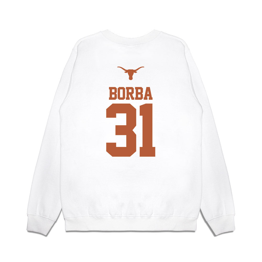 Texas - NCAA Baseball : Casey Borba - USA Raglan Premium Crewneck Sweatshirt-1