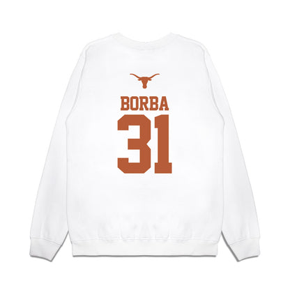 Texas - NCAA Baseball : Casey Borba - USA Raglan Premium Crewneck Sweatshirt-1
