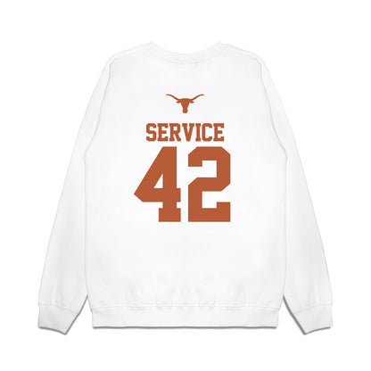 Texas - NCAA Baseball : Oliver Service - USA Raglan Premium Crewneck Sweatshirt-1