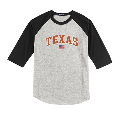 Texas - NCAA Baseball : Jack Mckernan - USA Raglan Youth Raglan T-Shirt-0