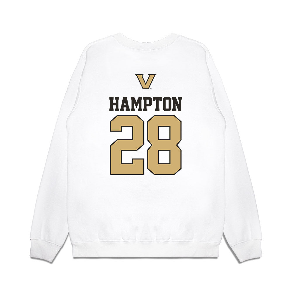 Vanderbilt - NCAA Baseball : Will Hampton - USA Premium Crewneck Sweatshirt-1