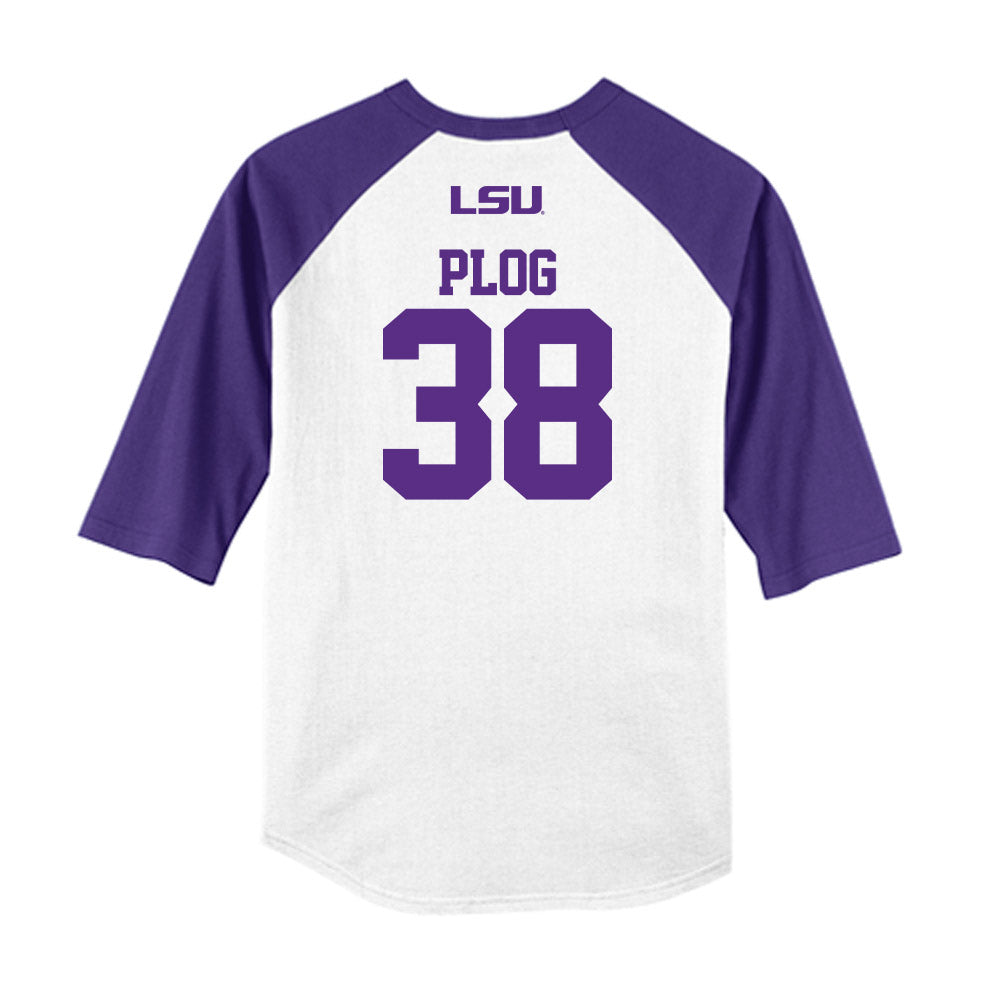 LSU - NCAA Baseball : Ethan Plog - USA Raglan Shirt-1