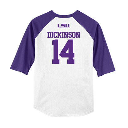 LSU - NCAA Baseball : Daniel Dickinson - USA Raglan Shirt-1