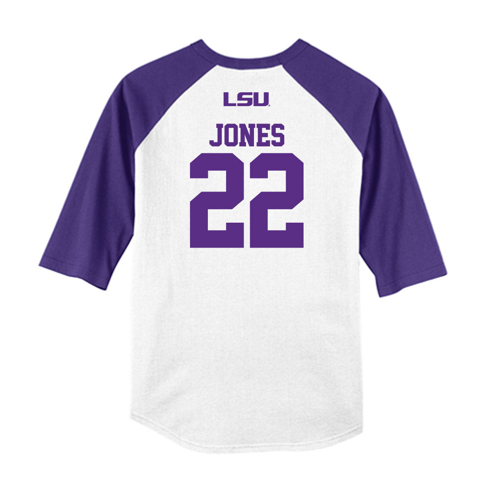 LSU - NCAA Baseball : Jared Jones - USA Raglan Shirt-1