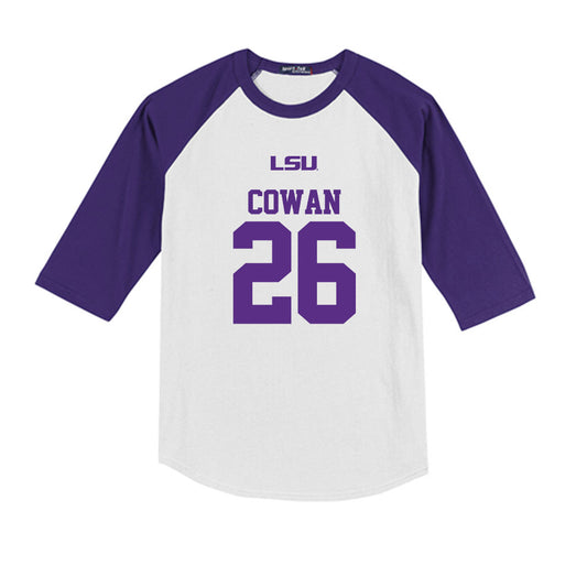 LSU - NCAA Baseball : Zac Cowan - USA Youth Raglan T-Shirt-0