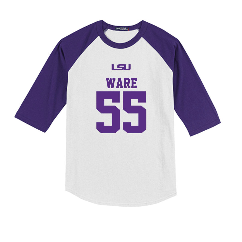 LSU - NCAA Baseball : Conner Ware - USA Youth Raglan T-Shirt-0