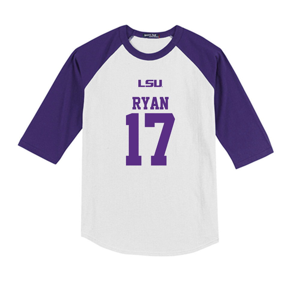 LSU - NCAA Baseball : Mikey Ryan - USA Youth Raglan T-Shirt-0