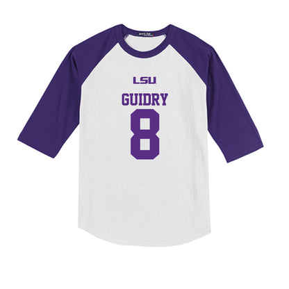 LSU - NCAA Baseball : Gavin Guidry - USA Youth Raglan T-Shirt-0