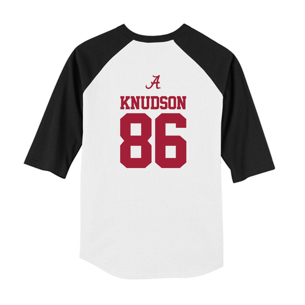 Alabama - NCAA Football : Peter Knudson - USA Raglan Youth Raglan T-Shirt-1
