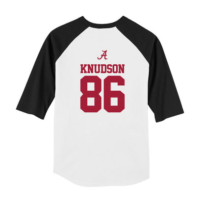 Alabama - NCAA Football : Peter Knudson - USA Raglan Youth Raglan T-Shirt-1
