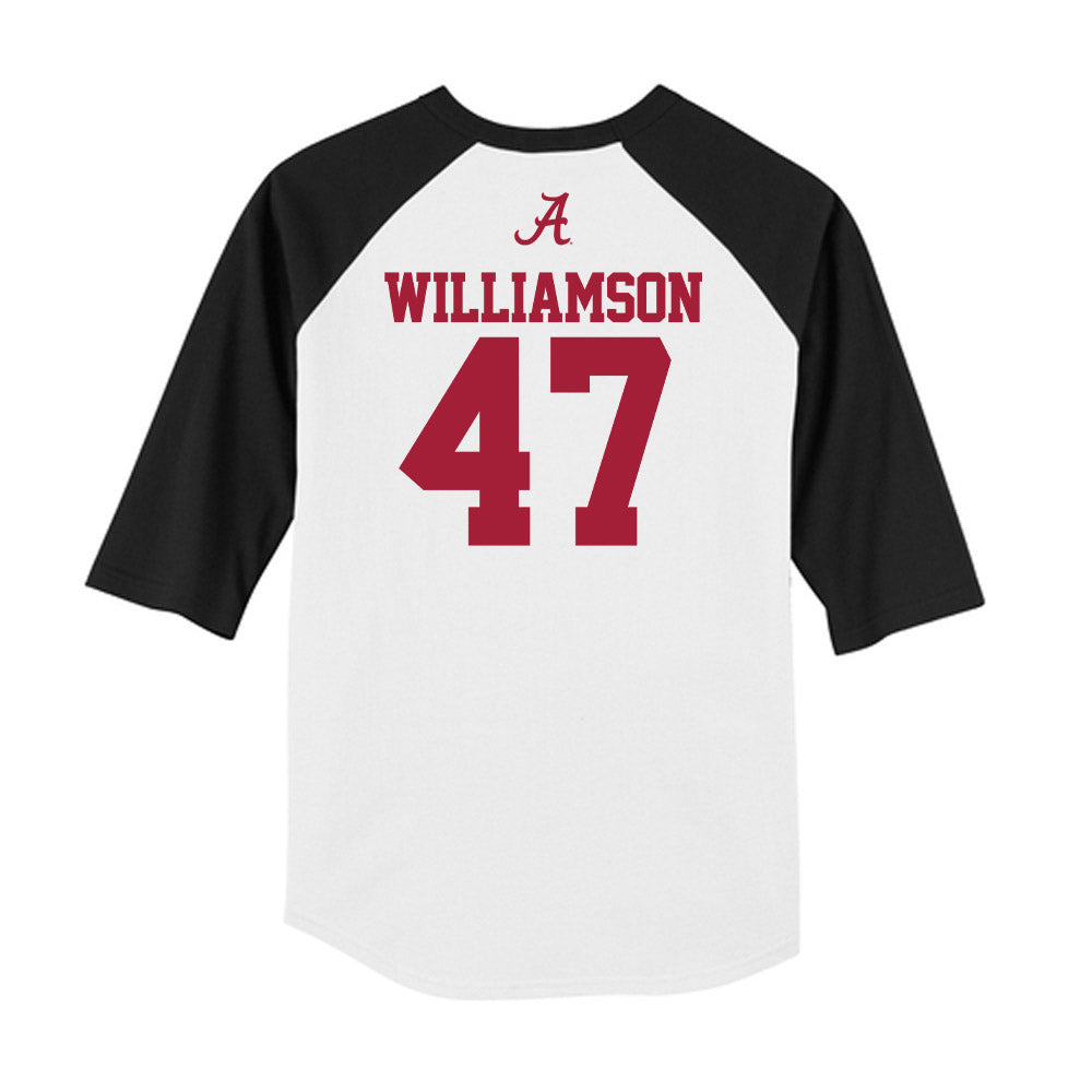 Alabama - NCAA Baseball : Jojo Williamson - USA Raglan Raglan Shirt-1