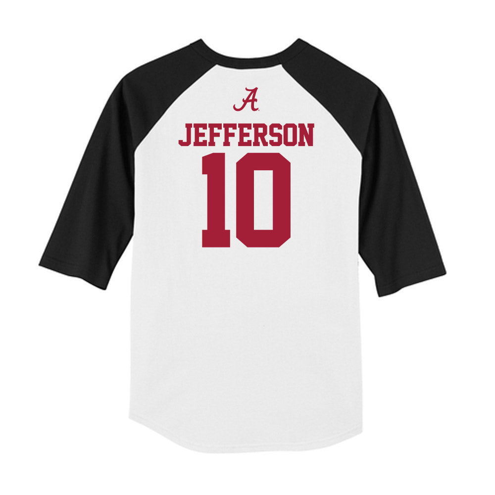 Alabama - NCAA Football : Justin Jefferson - USA Raglan Raglan Shirt-1