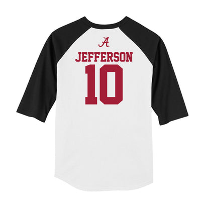 Alabama - NCAA Football : Justin Jefferson - USA Raglan Raglan Shirt-1