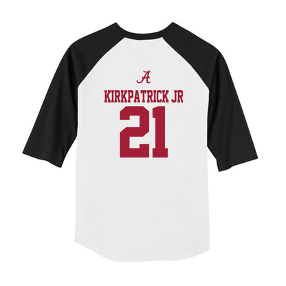 Alabama - NCAA Football : Dre Kirkpatrick Jr - USA Raglan Youth Raglan T-Shirt-1
