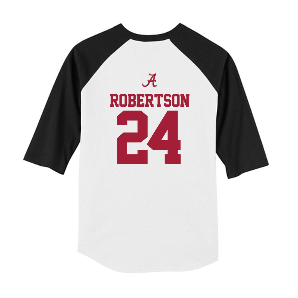 Alabama - NCAA Baseball : Tate Robertson - USA Raglan Youth Raglan T-Shirt-1