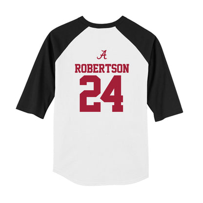 Alabama - NCAA Baseball : Tate Robertson - USA Raglan Youth Raglan T-Shirt-1