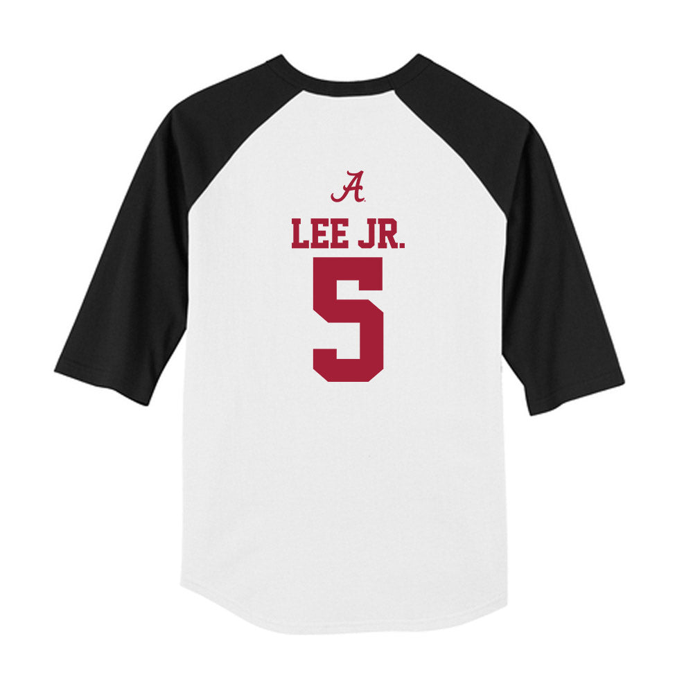 Alabama - NCAA Football : Dijon Lee - USA Raglan Youth Raglan T-Shirt-1