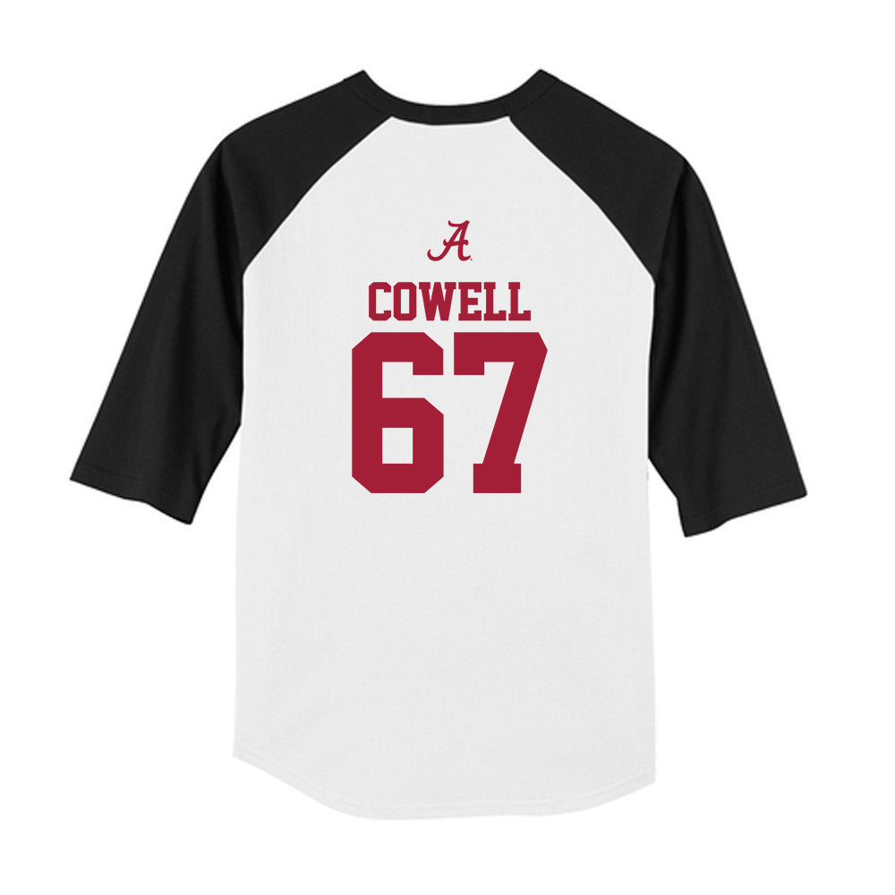 Alabama - NCAA Football : Vince Cowell - USA Raglan Youth Raglan T-Shirt-1