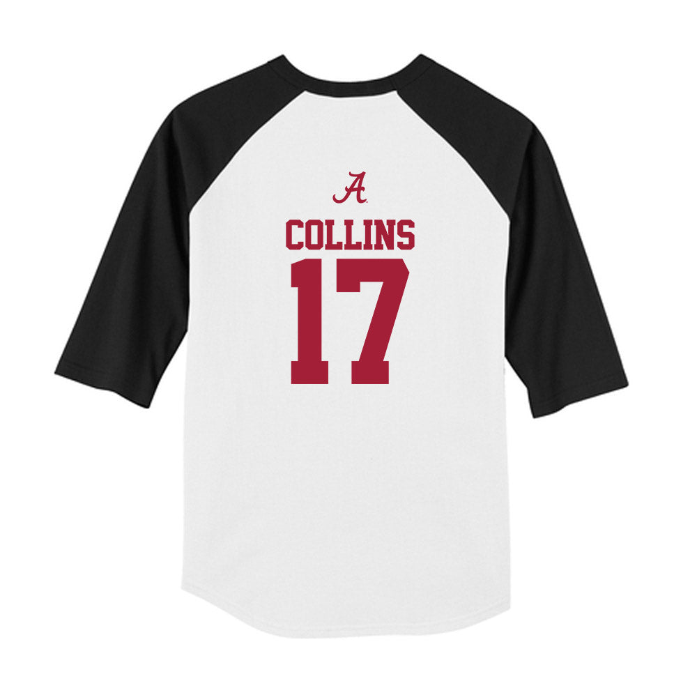 Alabama - NCAA Football : Kelby Collins - USA Raglan Youth Raglan T-Shirt-1
