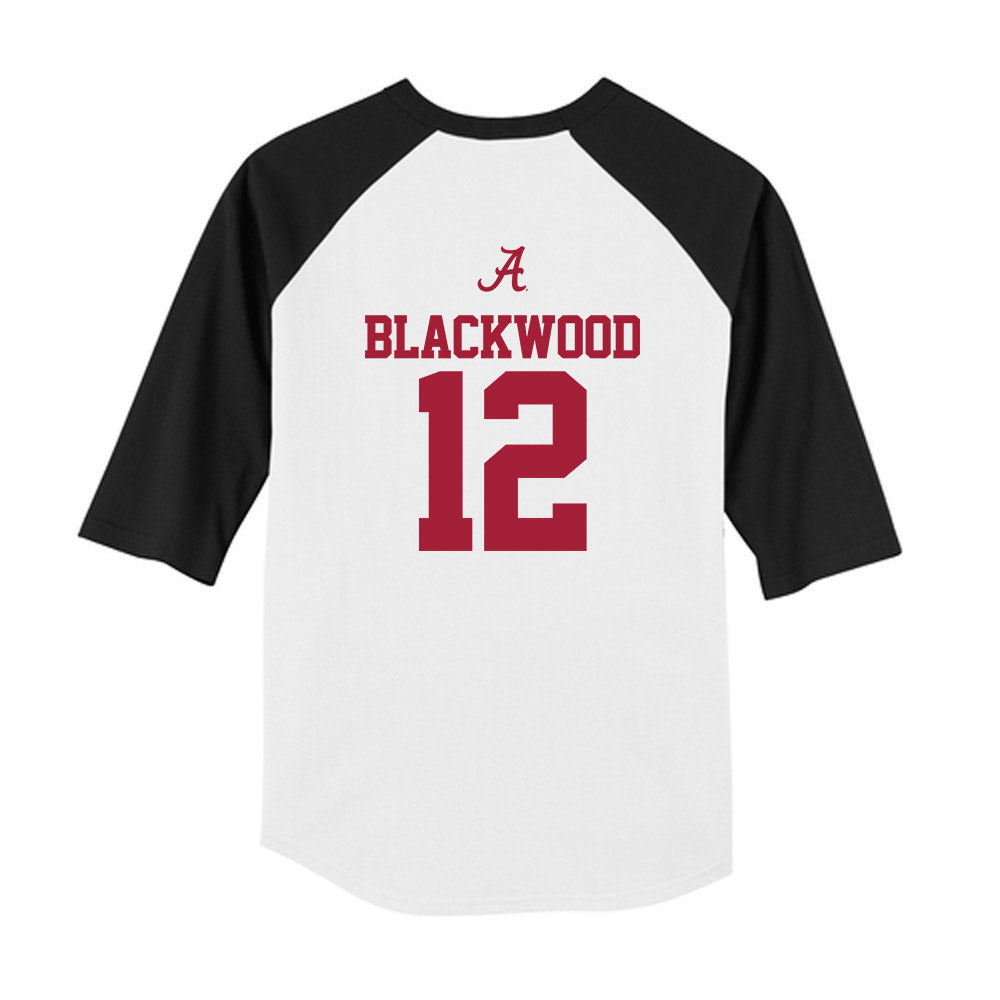 Alabama - NCAA Baseball : JT Blackwood - USA Raglan Youth Raglan T-Shirt-1